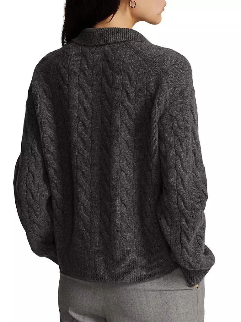 商品Ralph Lauren|Wool-Blend Cable-Knit Polo Sweater,价格¥2458,第5张图片详细描述