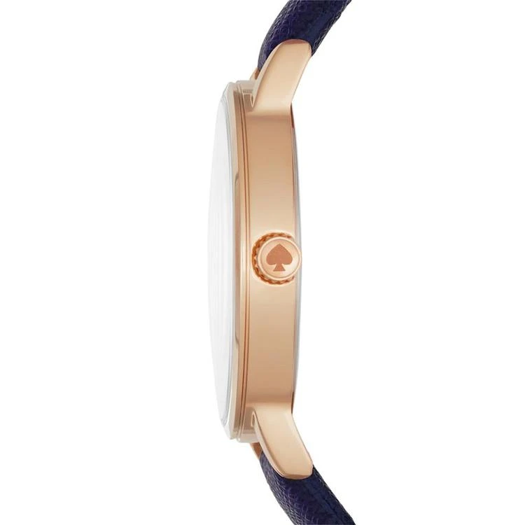 商品Kate Spade|Women's Metro Navy Leather Strap Watch 34mm KSW1040,价格¥972,第2张图片详细描述