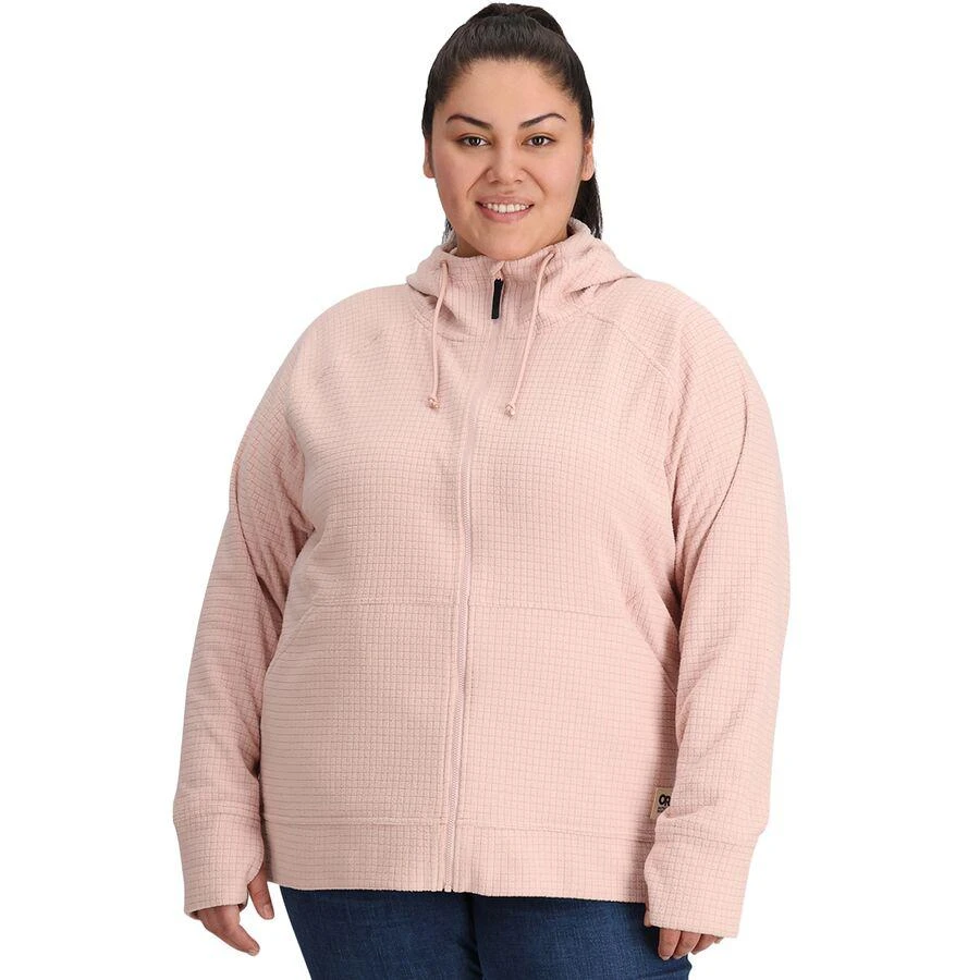 商品Outdoor Research|Mega Trail Mix Fleece Full Zip Hoodie - Plus - Women's,价格¥511,第1张图片