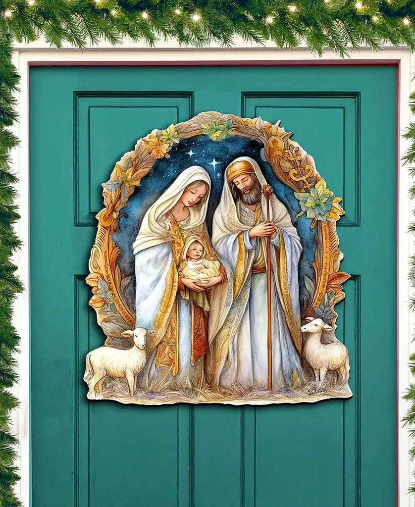 商品Designocracy|Nostalgic Nativity Scene Christmas Wooden Wall Decor Door Decor G. DeBrekht,价格¥989,第3张图片详细描述