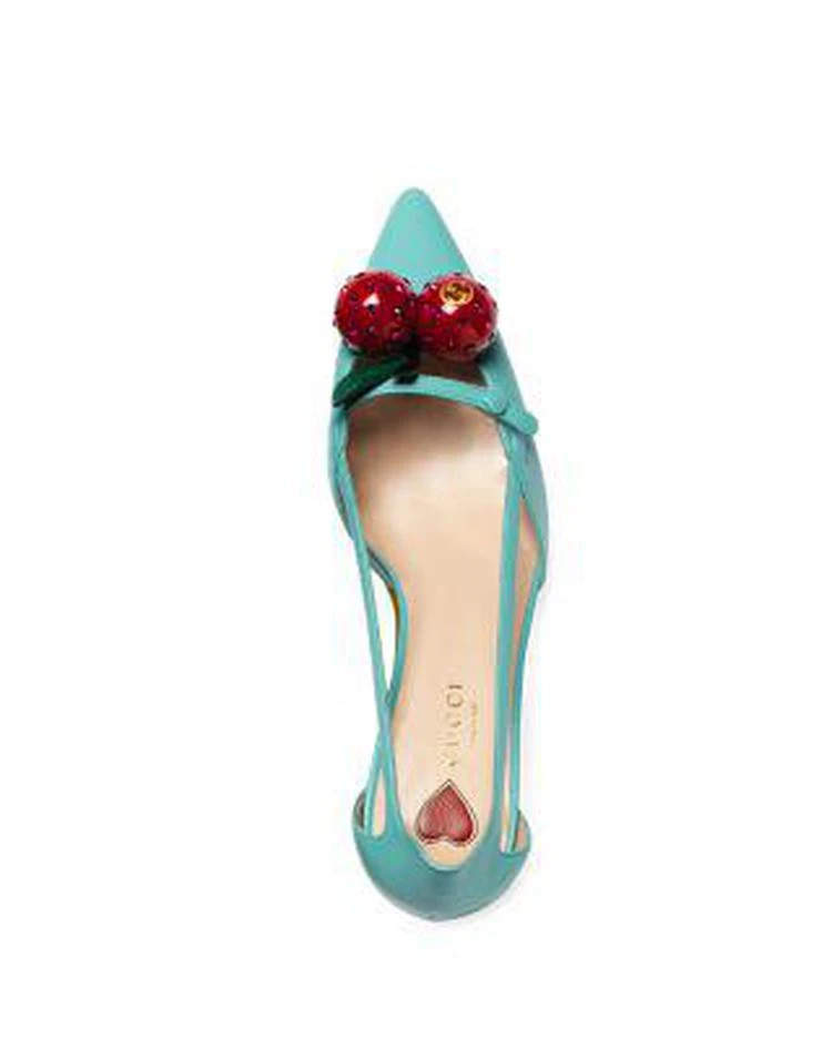 商品Gucci|Women's Cherry Pointed Toe Pumps,价格¥8596,第3张图片详细描述