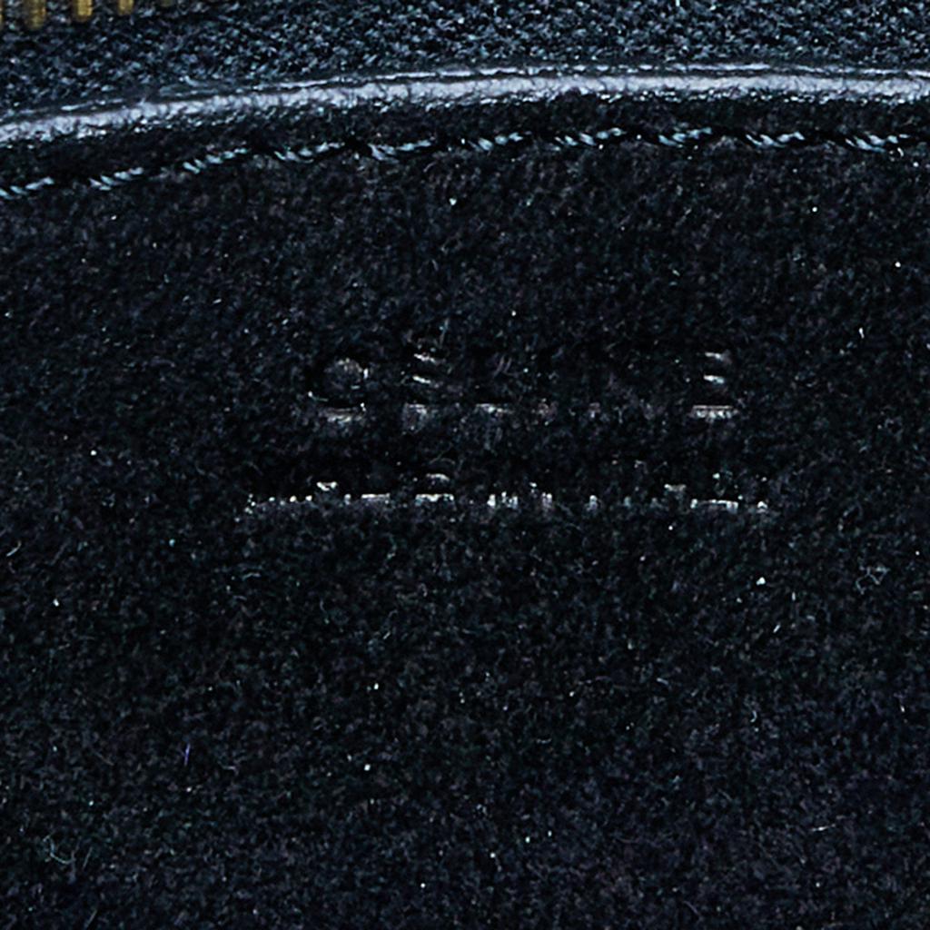 Celine Black Grained Leather Seau Sangle Bucket Bag商品第5张图片规格展示