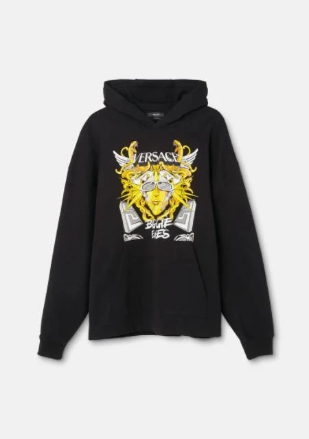商品Versace|VERSACE 黑色男士卫衣/帽衫 1006481-1A04494-2B510,价格¥3672,第1张图片