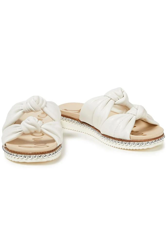 商品Sam Edelman|Alyse studded knotted leather slides,价格¥291,第2张图片详细描述