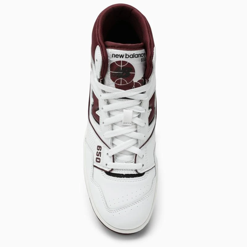 商品New Balance|650 WHITE/BURGUNDY HIGH TRAINER,价格¥1373,第3张图片详细描述