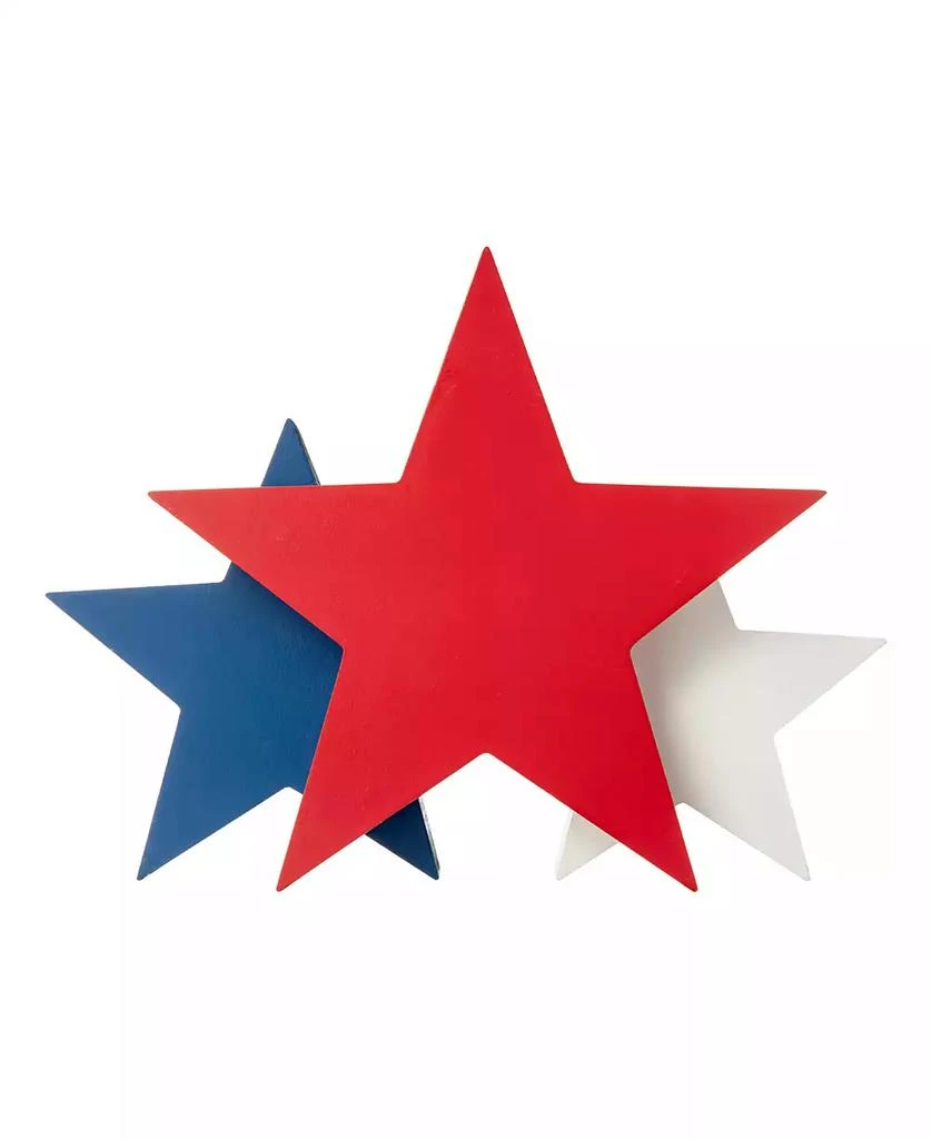 商品Glitzhome|11" Wooden Patriotic, Americana Stars Table Decor,价格¥179,第3张图片详细描述