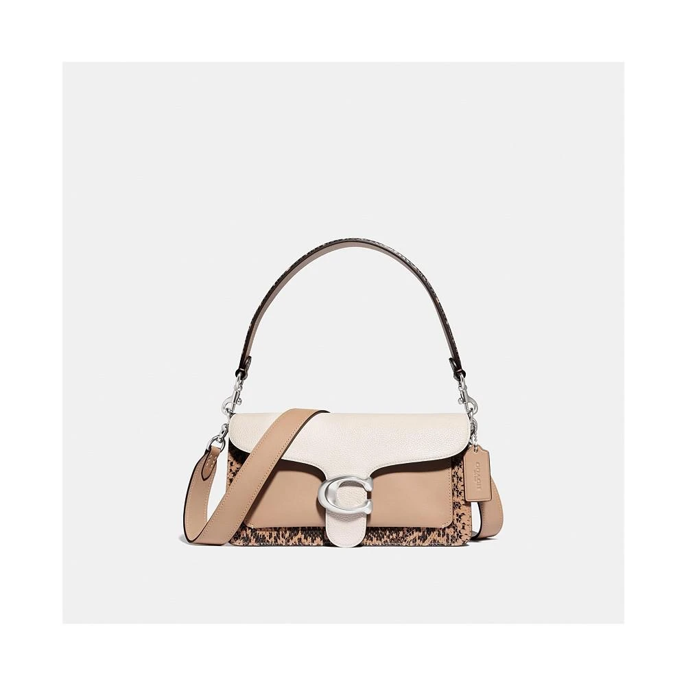 商品Coach|Tabby 26 蛇皮纹镶边拼色手提斜挎包,价格¥1757,第1张图片