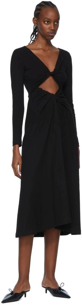 商品ROSETTA GETTY|Black Cotton Midi Dress,价格¥2519,第4张图片详细描述