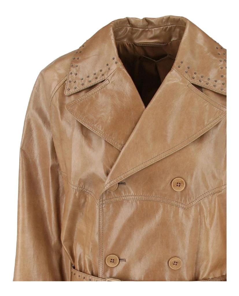 商品Bottega Veneta|Double Breasted Leather Coat,价格¥11869,第3张图片详细描述