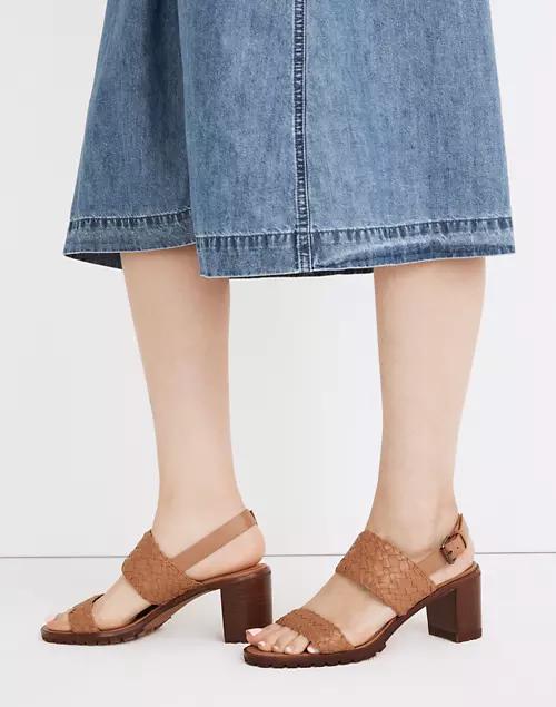 The Kiera Lugsole Sandal in Woven Leather商品第4张图片规格展示