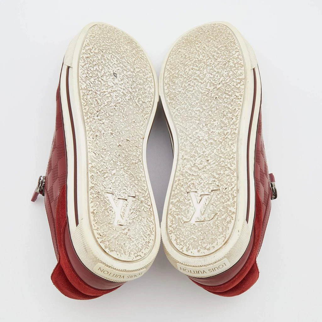 Louis Vuitton Red Leather And Suede Low Top Sneakers Size 42 商品