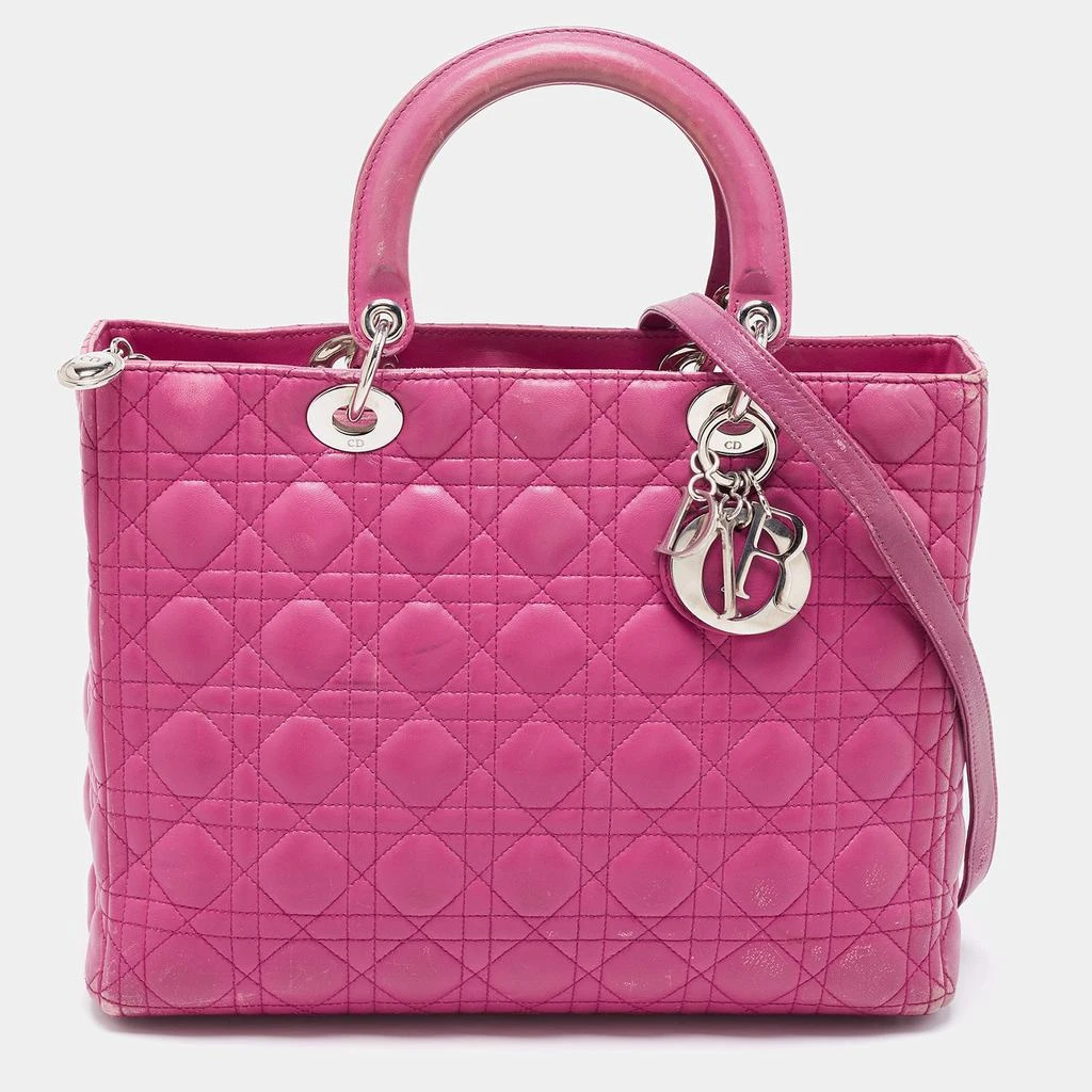 商品[二手商品] Dior|Dior Pink Cannage Leather Large Lady Dior Tote,价格¥5800,第1张图片
