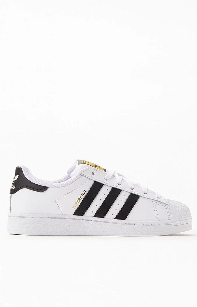 商品Adidas|Kids White & Black Superstar Shoes,价格¥537,第2张图片详细描述