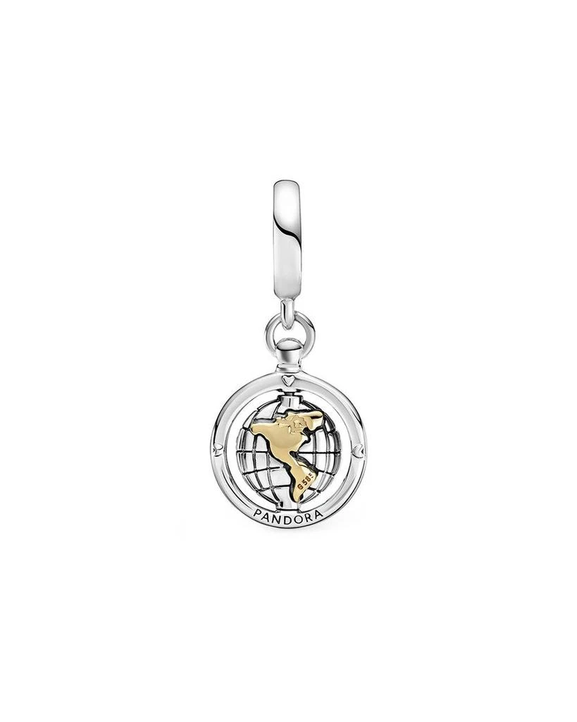 商品PANDORA|Pandora 14K & Silver CZ Spinning World Dangle Charm,价格¥475,第2张图片详细描述