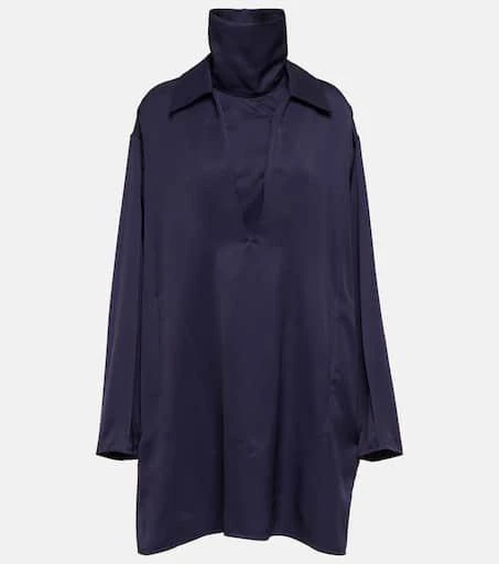 商品Jil Sander|高领缎布迷你连衣裙,价格¥9779,第1张图片