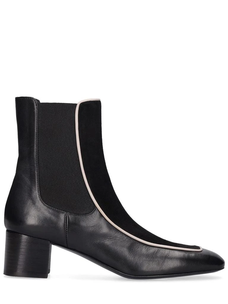 商品Totême|50mm The Block Heel Leather Ankle Boots,价格¥4600,第1张图片