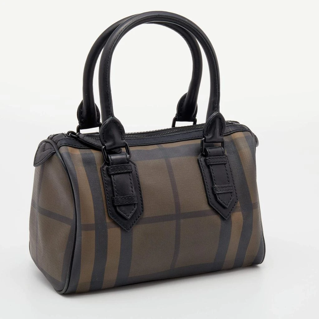 商品[二手商品] Burberry|Burberry Black/Brown Leather And Smoke Check PVC Chester Duffel Bag,价格¥2872,第3张图片详细描述