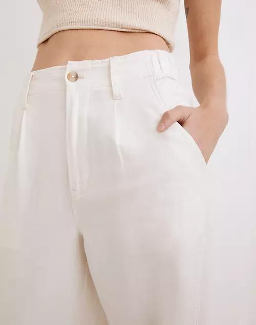 Cotton-Linen Pleated Wide-Leg Pants商品第4张图片规格展示
