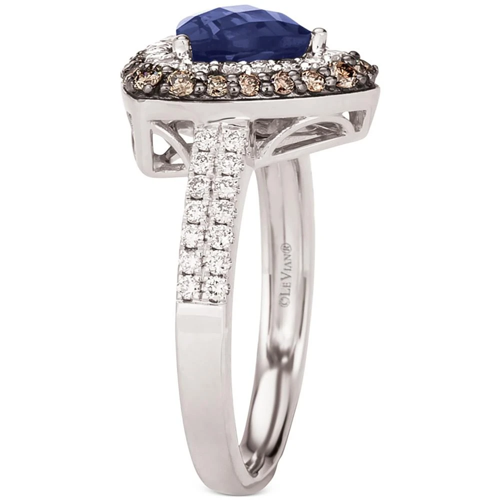 商品Le Vian|Blueberry Tanzanite (1-1/10 ct. t.w.) & Diamond (3/4 ct. t.w.) Halo Ring in 14k White Gold,价格¥9172,第4张图片详细描述