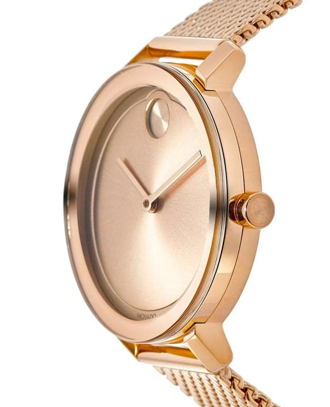 商品Movado|Movado Bold Evolution Rose Gold Dial Rose Gold Stainless Steel Women's Watch 3600654,价格¥2265,第3张图片详细描述