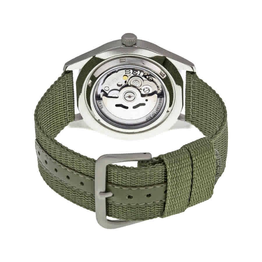 Seiko 5 Sport Automatic Khaki Green Canvas Mens Watch SNZG09商品第3张图片规格展示