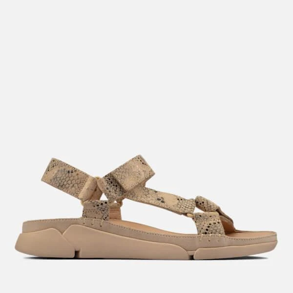 商品Clarks|Clarks Women's Tri Sporty Sandals - Taupe Snake,价格¥209,第1张图片详细描述