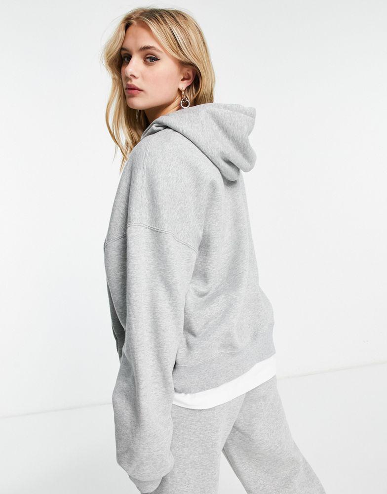 Jordan Brooklyn fleece hoodie in dark grey heather商品第2张图片规格展示