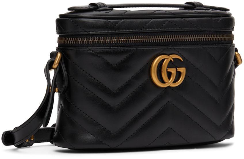 商品Gucci|黑色迷你 Marmont 手提包,价格¥11655,第4张图片详细描述