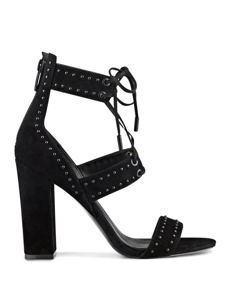 商品KENDALL and KYLIE|KENDALL and KYLIE Dawn 2 Studded Suede Block Heel Sandals,价格¥1013,第2张图片详细描述