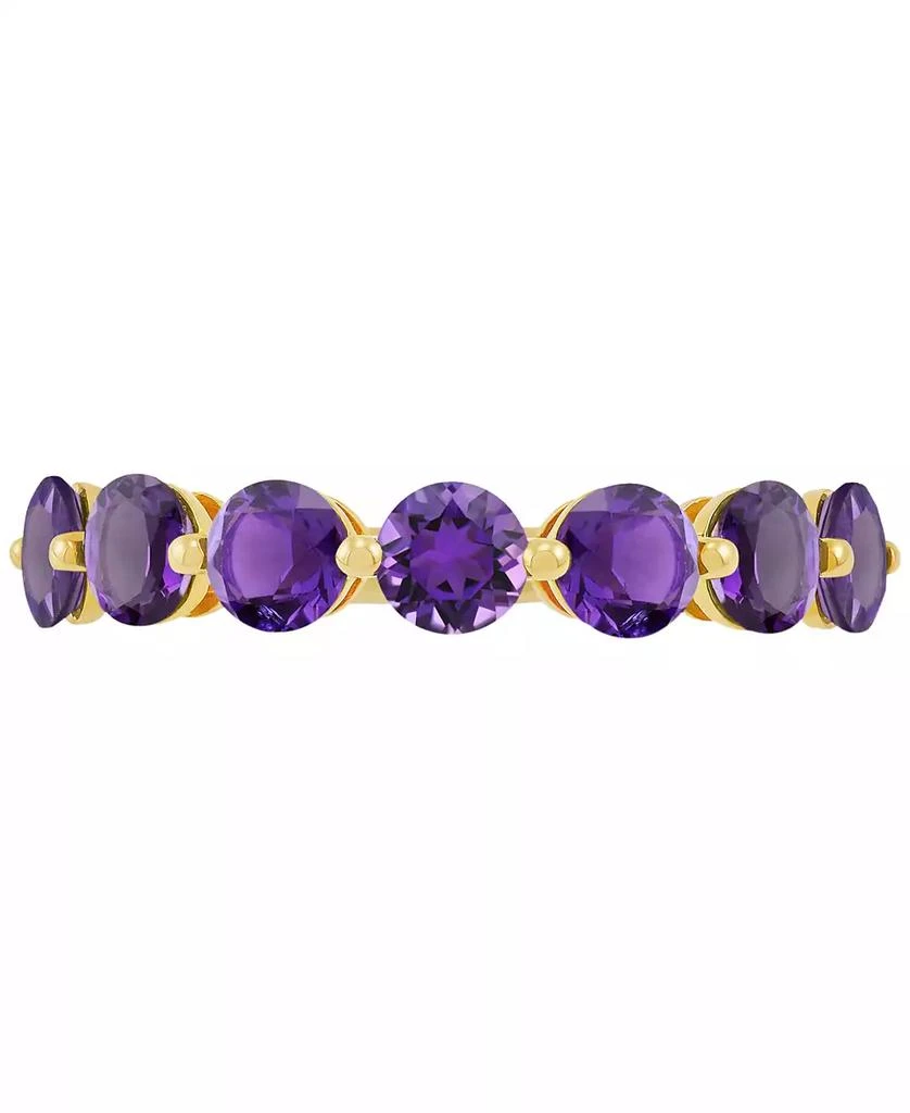 商品Macy's|Amethyst Seven Stone Ring (1-3/4 ct. t.w.) in 14k Gold-Plated Sterling Silver (Also in Garnet & Lab-Grown Blue Sapphire),价格¥375,第3张图片详细描述