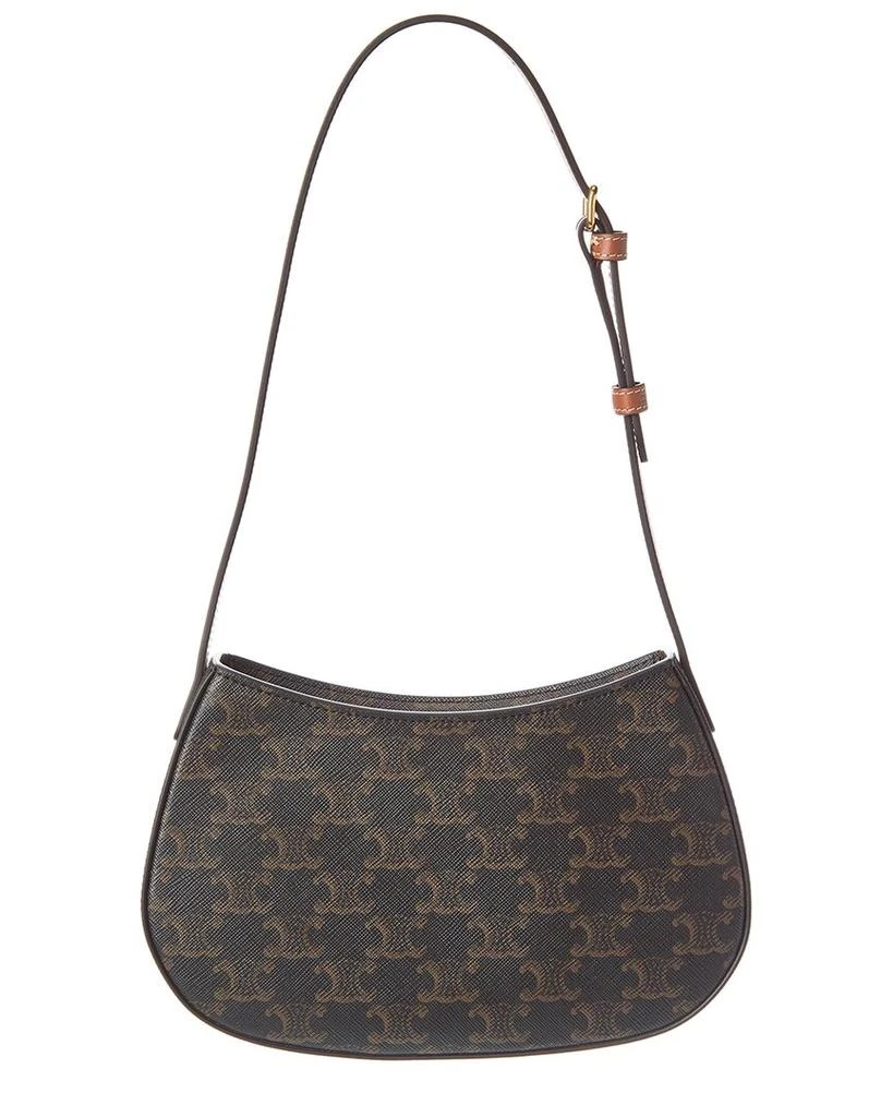 商品Celine|CELINE Tilly Medium Triomphe Canvas & Leather Shoulder Bag,价格¥11857,第2张图片详细描述