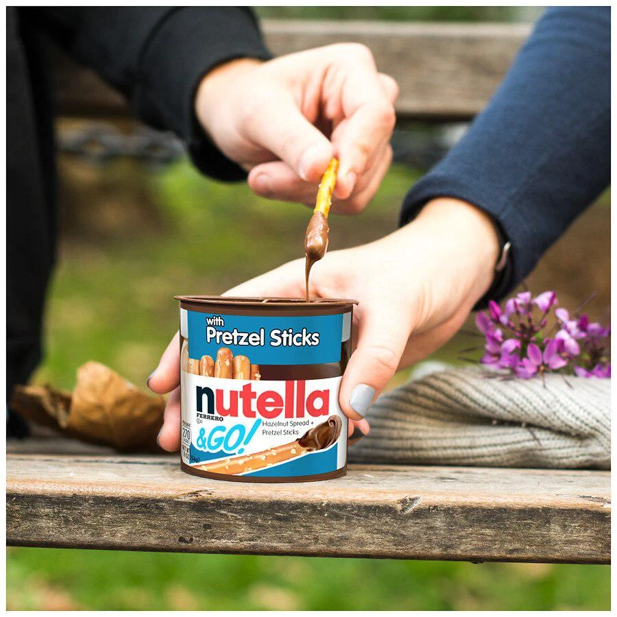 商品Nutella|Hazelnut and Cocoa Spread with Pretzel Sticks, Snack Pack Hazelnut Spread & Pretzel Sticks,价格¥19,第2张图片详细描述