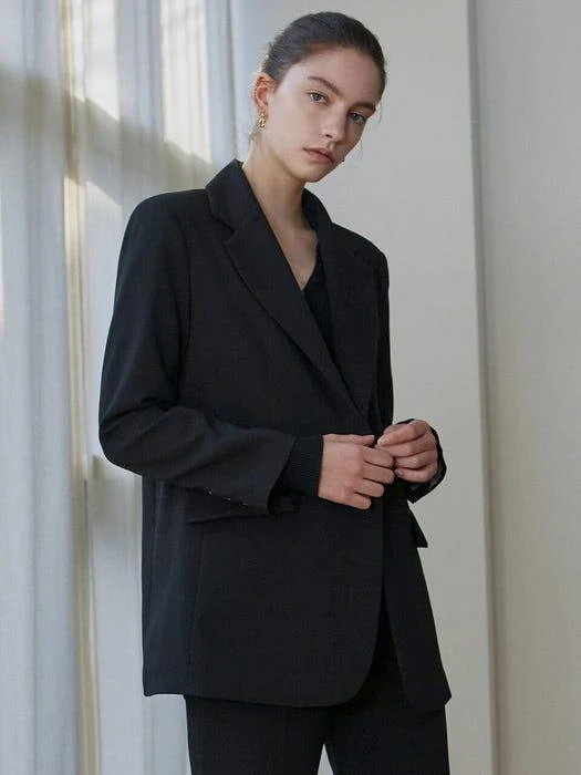 商品NICK&NICOLE|CLASSIC SUIT SINGLE JACKET_BLACK,价格¥1046,第2张图片详细描述