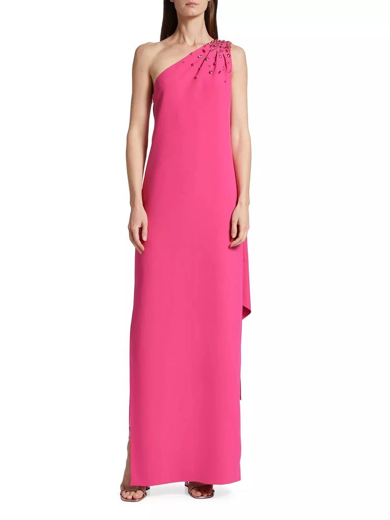 商品Sachin & Babi|Leslie Asymmetric Embellished Stretch Crepe Gown,价格¥2544,第3张图片详细描述