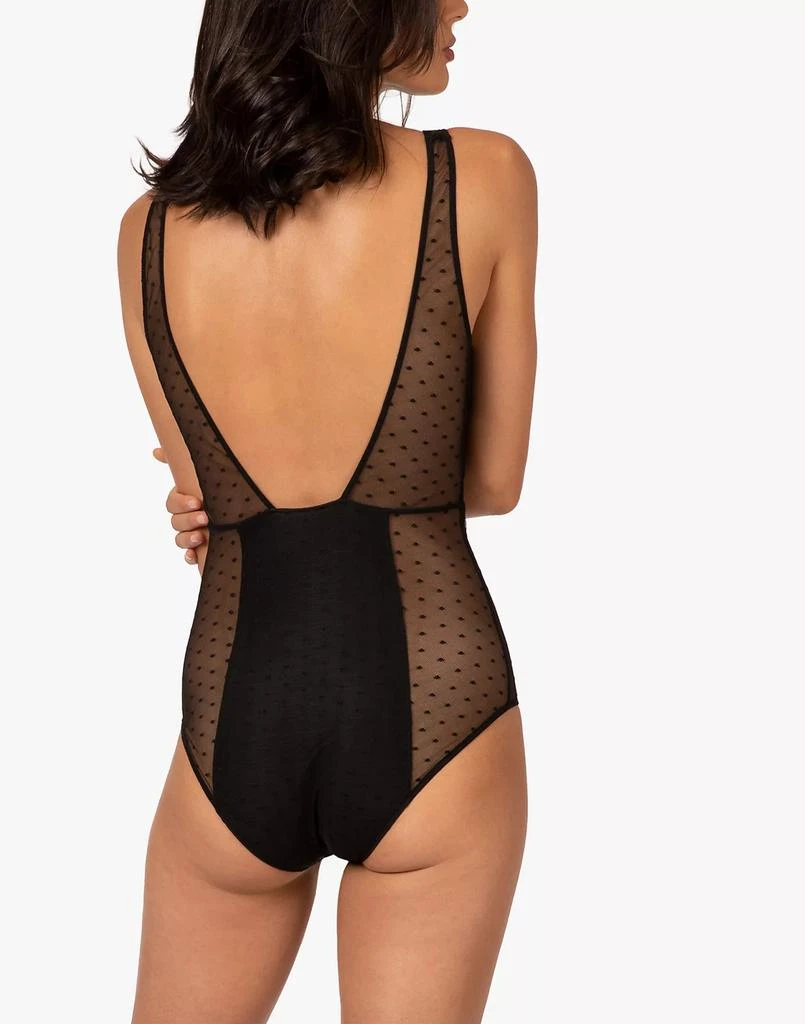 商品Madewell|LIVELY The Dot Mesh Plunge Bodysuit,价格¥434,第2张图片详细描述