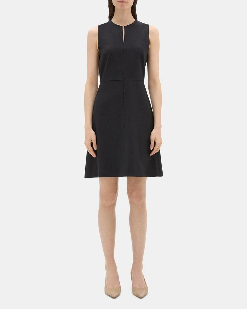 商品Theory|Split Front Dress In Sevona Stretch Wool,价格¥1416,第1张图片