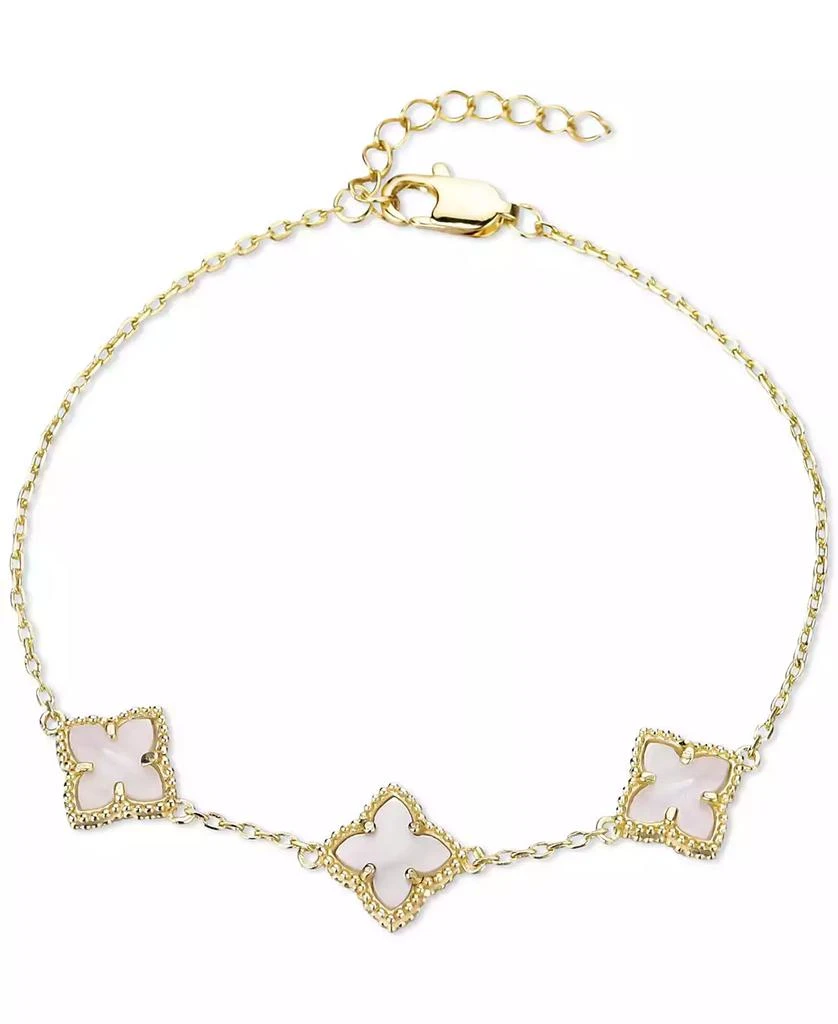 商品ADORNIA|White Mother of Pearl Flower Bracelet,价格¥181,第1张图片