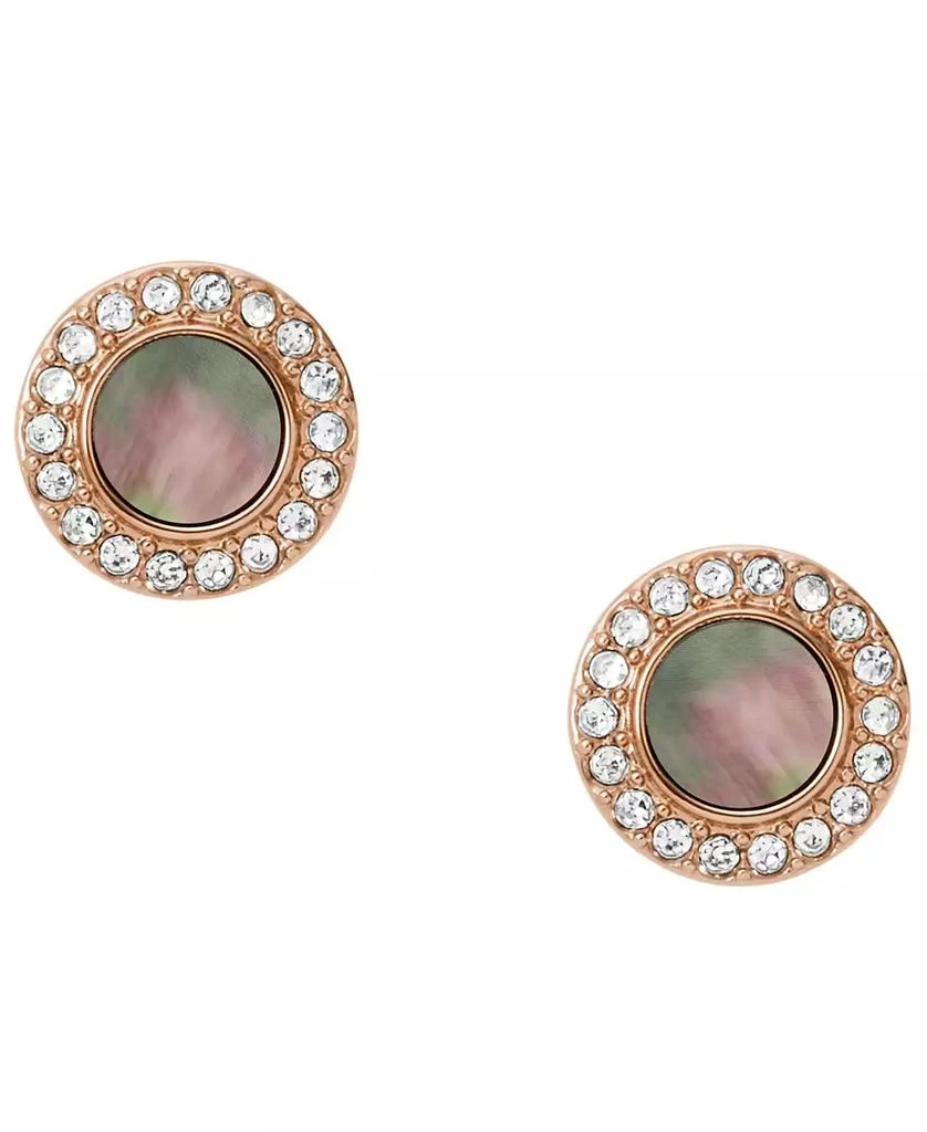 商品Fossil|Val Gray Mother of Pearl Glitz Studs,价格¥339,第1张图片