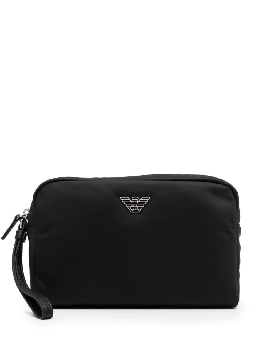 商品【商品预售7天】 Emporio Armani|Emporio Armani 女士化妆包 Y3H320YVL7E80001-0 黑色,价格¥793,第1张图片