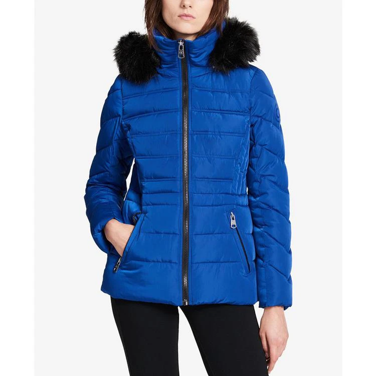 商品Calvin Klein|Performance Faux-Fur-Trimmed Hooded Puffer Coat,价格¥898,第3张图片详细描述