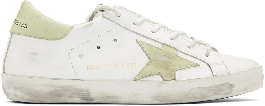 商品Golden Goose|SSENSE Exclusive White Glow-In-The-Dark Friday Superstar Sneakers,价格¥2712,第1张图片