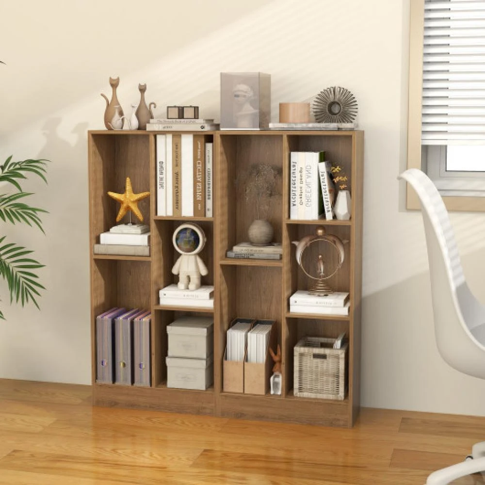 商品Hivvago|41 Inches 5-Cube Floor Bookcase with 2 Anti-Tipping Kits-Natural,价格¥442,第1张图片