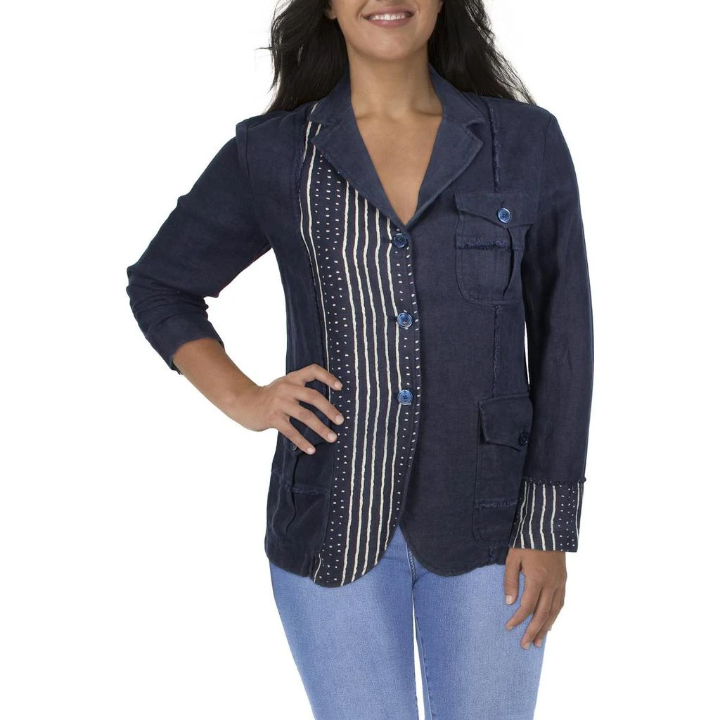 商品Ralph Lauren|Lauren Ralph Lauren Womens Trentyn Linen Printed Utility Jacket,价格¥286,第1张图片
