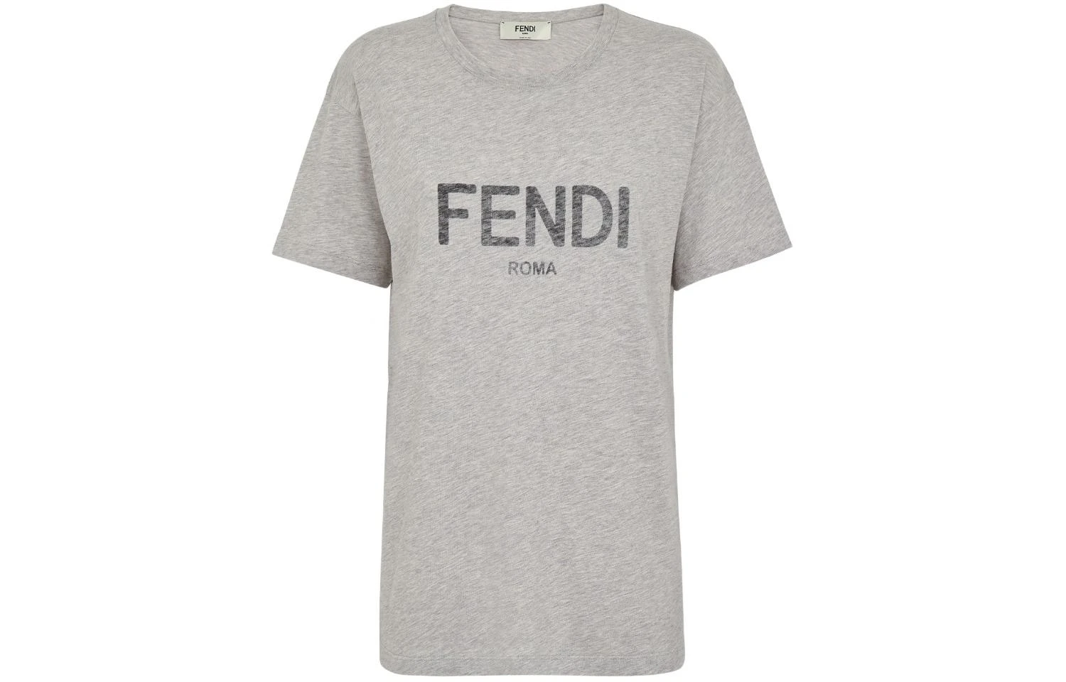 商品[国内直发] Fendi|芬迪  印花Logo圆领短袖 T恤 女款 灰色,价格¥2891,第1张图片