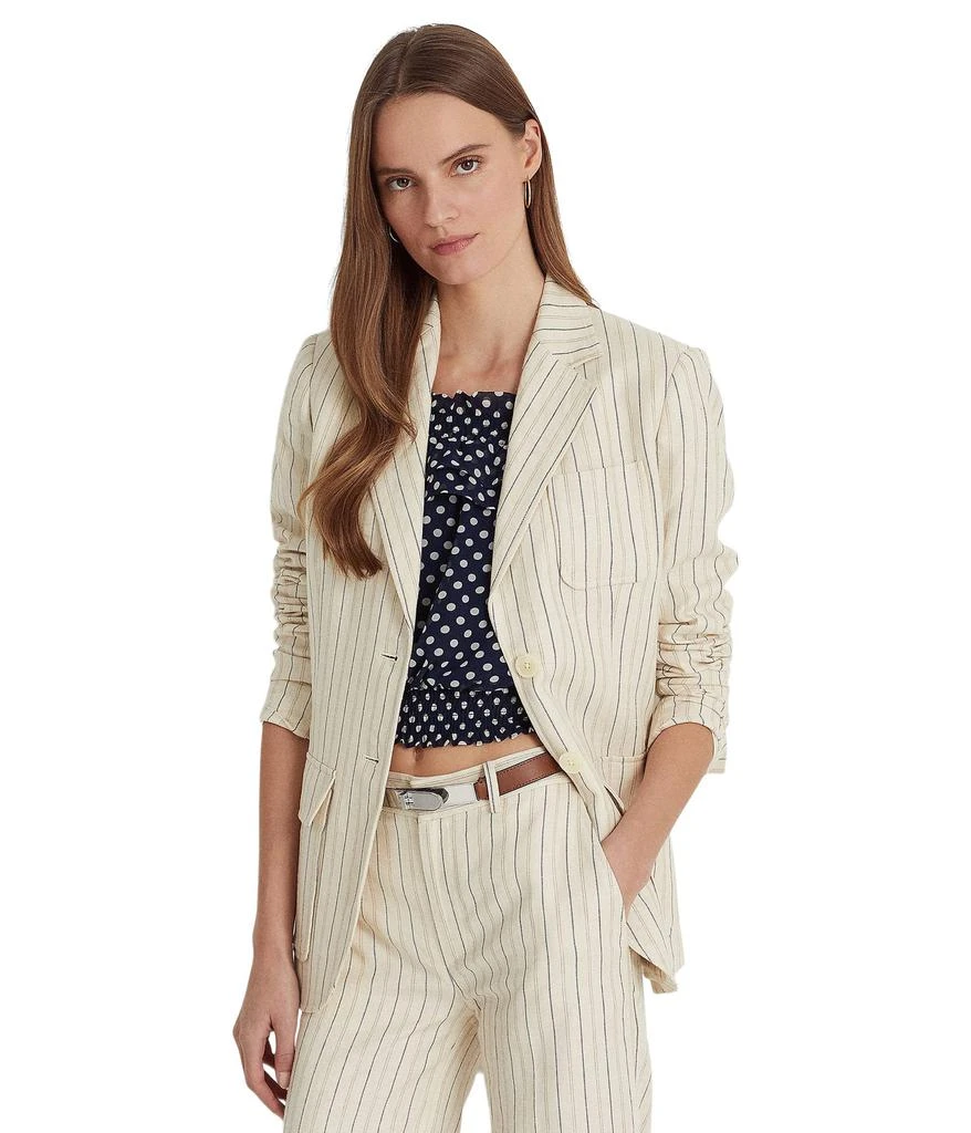 商品Ralph Lauren|Striped Linen-Blend Twill Blazer,价格¥1581,第1张图片