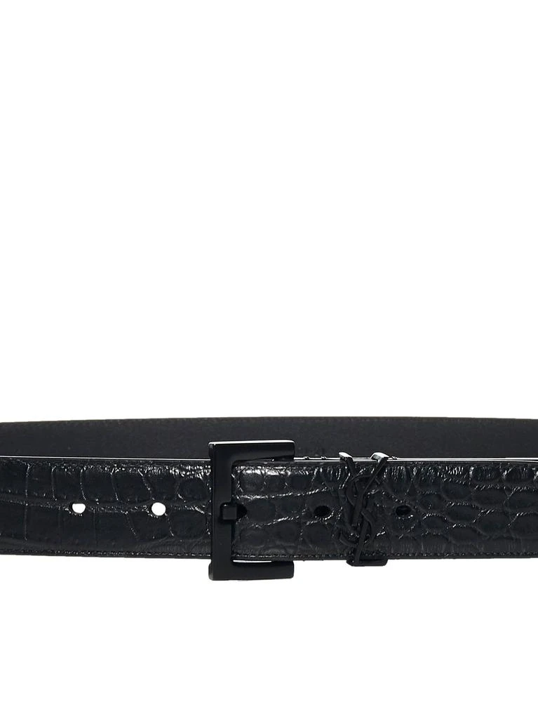 商品Yves Saint Laurent|Saint Laurent Monogram Logo Plaque Belt,价格¥3101,第2张图片详细描述