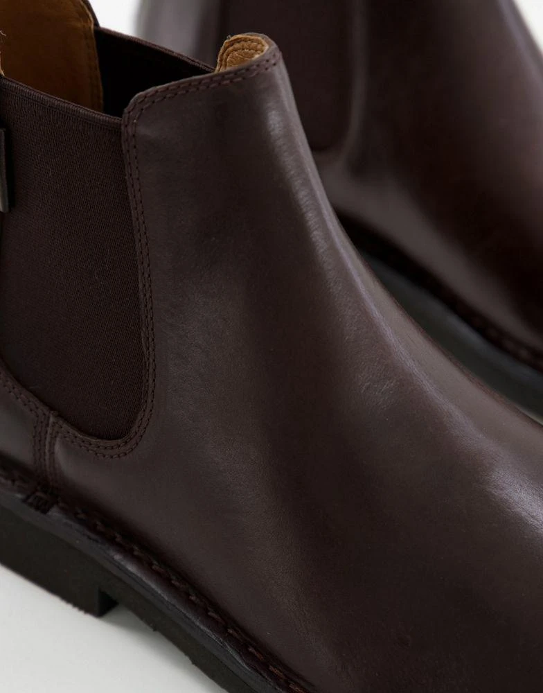 商品Ralph Lauren|Polo Ralph Lauren talan leather chelsea boot with pony logo in brown,价格¥1422,第2张图片详细描述