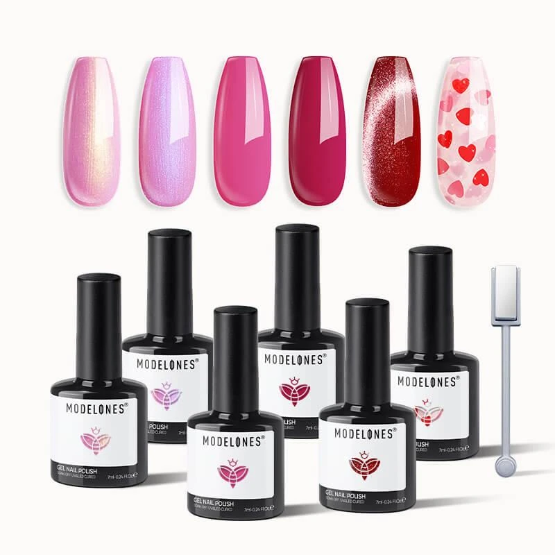 6 Shades Gel Nail Polish Set Collection 商品