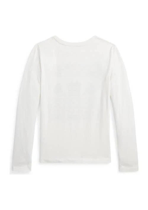 商品Ralph Lauren|Lauren Childrenswear Girls 7 16 Embroidered Jersey Long Sleeve T Shirt,价格¥126,第2张图片详细描述