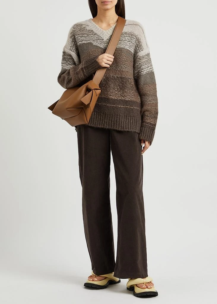 商品Acne Studios|Brown intarsia textured-knit jumper,价格¥1352,第4张图片详细描述